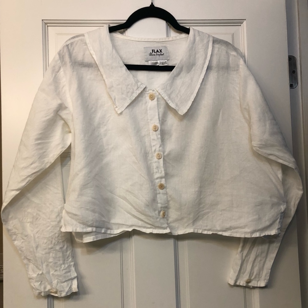 Flax by Jeanne Englehart 100% Linen Top